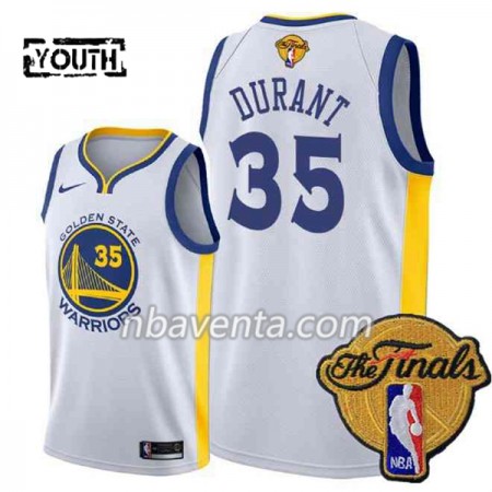 Camiseta Niños Golden State Warriors Kevin Durant 35 2018 NBA Finals Nike Blanco Swingman